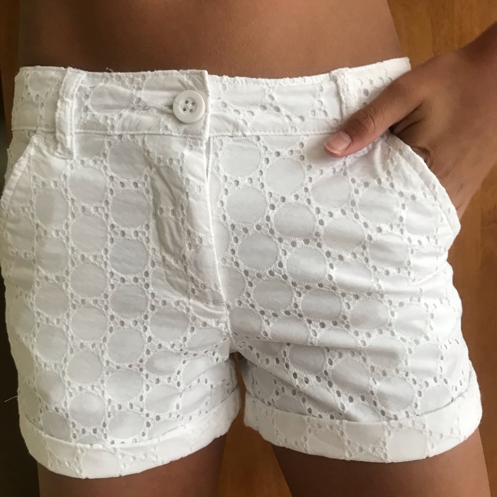 Nautica Girls Size 10 White Patterned Shorts - Picture 3 of 7